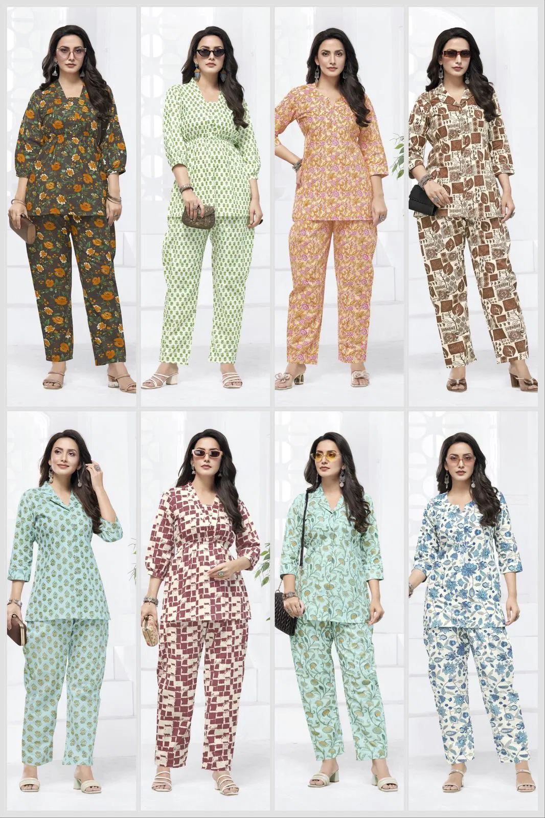 Jaipuri Vol 12 By Ganpati Cotton Printed Western Cord Set Exporters In India